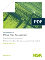 Piling Risk Assessment: Proposed Housing Development, Chobham Farm Zone I Development, Leyton Road, Stratford