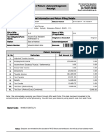 E-Return Acknowledgment Receipt: Personal Information and Return Filing Details