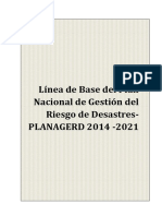 Linea Base para Plan de Gestion de Riesgos de Desastres