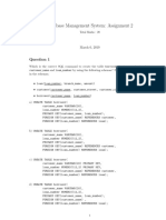 Database Management System: Assignment 2: March 6, 2019