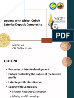 Dealing With Nickel Cobalt Laterite Deposit Complexity Mick Elias September 2019 1