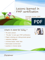 Lessons Learned in PMP Certification