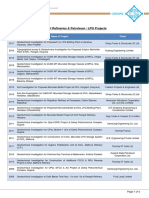 List of Refineries & Petroleum / LPG Projects: Year Name of Project Client