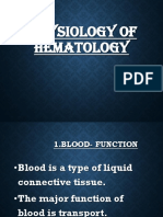 Physiology of Hematology