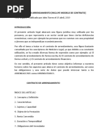 El Contrato de Arrendamiento