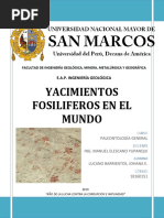 Yacimientos Fosiliferos en El Mundo