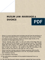 Muslim Law-Marriage & Divorce