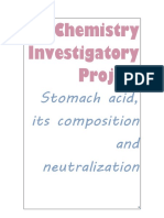 Chemistry Investigatory Project: Stomach Acid, Its Composition and Neutralization