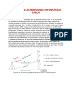 Errores en Las Mediciones Topográficas Error