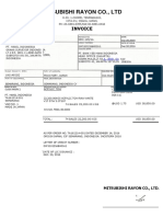 Mitsubishi Rayon Co., LTD: Invoice