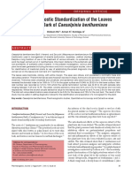 Pharmacognostic Standardization of The Leaves and Root Bark of Caesalpinia Benthamiana