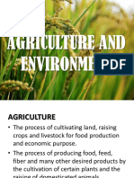 Agriculture and Environment