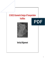 CE 60115 Geometric Design of Transportation Facilities: Vertical Alignment