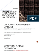 Drought Management and Analysis of Surface Water Supply