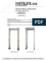 TURNSTILES HI-PE Metal Detector Literature and Operation Manual