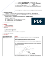 Lesson Plan in Dividing Polynomials Using Synthetic Division