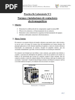 Normas e Instalaciones de Contactores Electromagnéticos: Practica de Laboratorio N°2