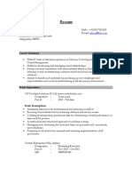 Resume Business Development Executive