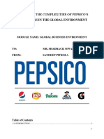 Analysing The Complexities of Pepsico'S Operations in The Global Environment