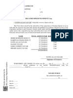 Treasurer'S Affidavit: Doc. No. - Page No. - Book No. - Series of 20