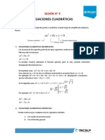 TEORIA - Ecuaciones Cuadraticas