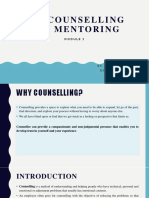 Job Counselling and Mentoring