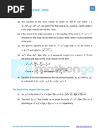 Mathongo - Formula Sheet - Circle: K H O, R K y H X R K R H