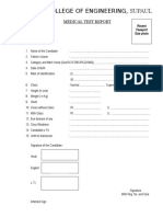 Supaul College of Engineering, Supaul: Medical Test Report