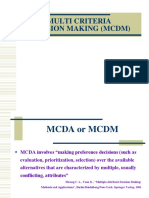 Multi Criteria Decision Making (MCDM)