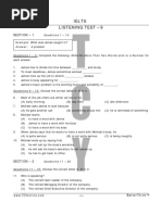 Ielts Listening Test - 9: Section - 1