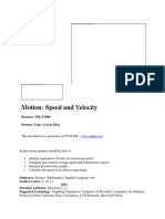 Motion: Speed and Velocity: Resource ID#: 51000 Primary Type: Lesson Plan