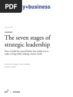 The Seven Stages of Strategic Leadership