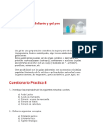 FORMULACIONES COSMETICAS Practica 8 Gel Exfoliante y Gel Post Afeitado