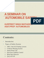 A Seminar On Automobile Safety: Gurpreet Singh Matharou Asst - Prof-Automobiles