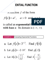 Exponential Function: A Function F of The Form