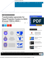 Transformation Parameter For Nepal Projection System To WGS (Everest 1830 To WG