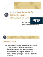 Creencias Basicas de La Iglesia Cristiana (Discipulos de Cristo)