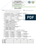 Summative Test 1 in Math 1st Grading 4-6