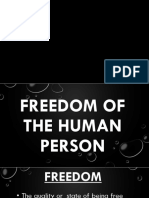 Freedom of The Human Person