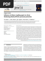 Influence of Silane Coupling Agent On Shear Thickening Fluids (STF) For Personal Protection