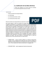 Generalidades y Clasificación de Las Fallas Eléctricas