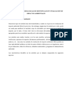 Aplicaciones Metodologicas de Identificacion y Evaluacion de Impactos Ambientales