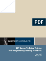 SCT Banner Technical Training Web Programming Training Workbook