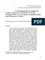 Role of Visitor Management For Enhanced Visitor Experience at UNESCO World Heritage Sites: A Case Study of Qutub Minar and Humayun's Tomb