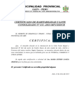 CERTIFICADO de Habitabilidad