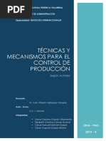 Técnicas y Mecanismos para El Control de Producción