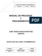 Manual de Procesos Camu Santa Teresita 2016