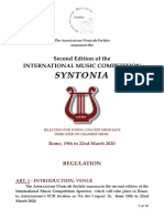 Regulation 2nd Ed. International Music Competition Syntonia