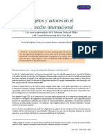 Derecho Internacional Público Sujetos y Actores