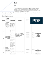 Table of Logic Symbols PDF